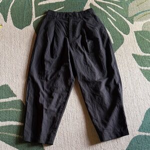 Uniqlo high waist baggy Black pleated Trousers small